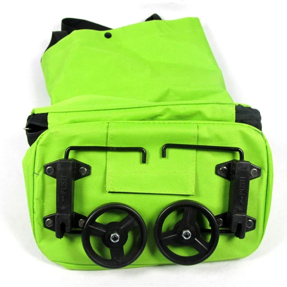 Wholesale Foldable Nylon Shopping Trolley Cart Bag with Wheel